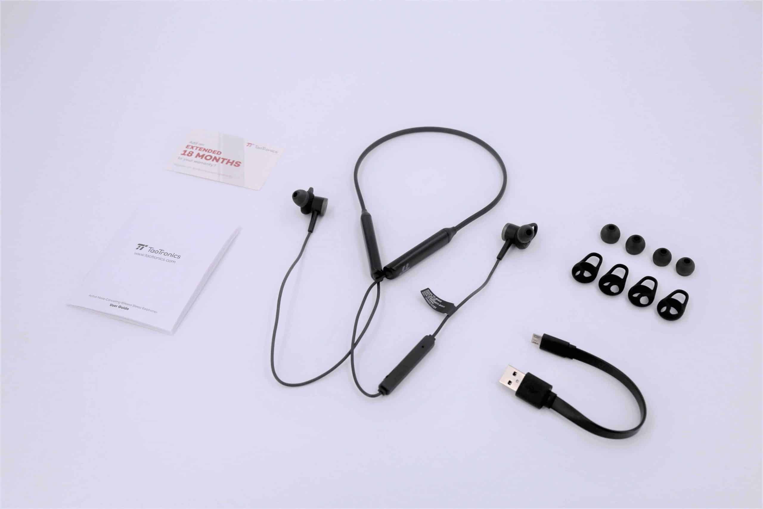 TaoTronics TT-BH042 頸掛式降噪藍芽耳機 內含物