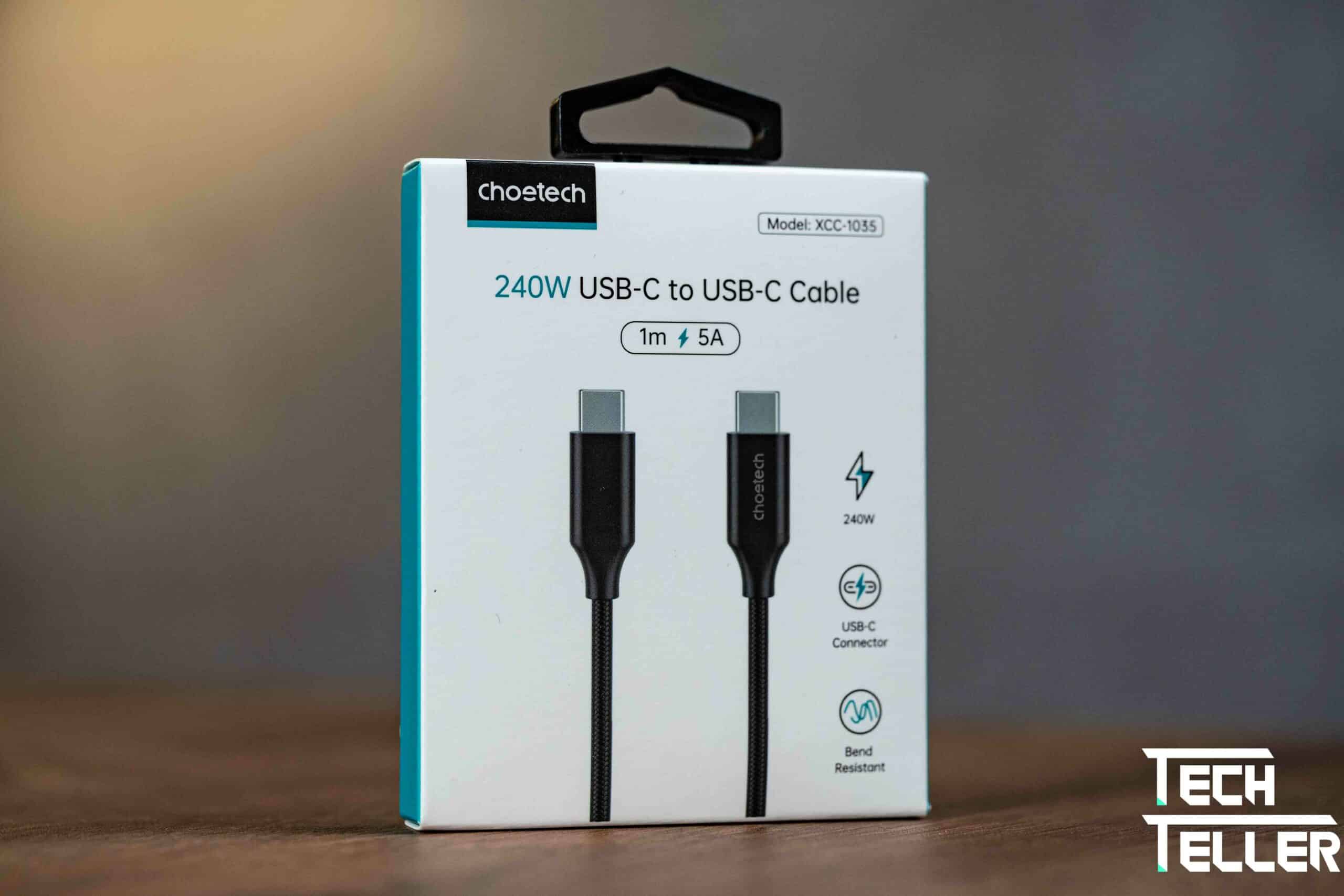 Choetech 240W USB-C to USB-C傳輸線（XCC-1035）