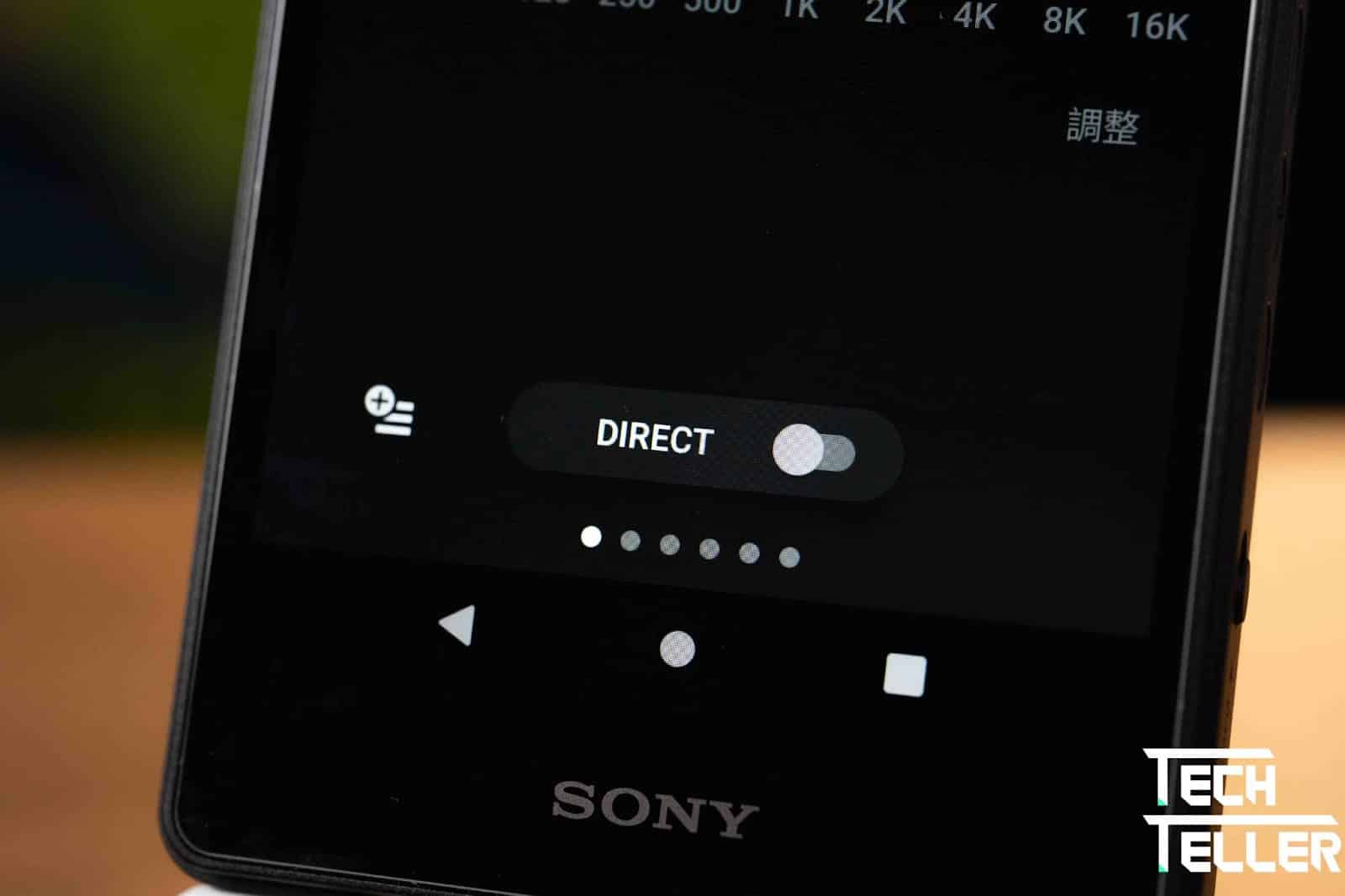 Sony Walkman NW-ZX707 聲音調整App DIRECT開關